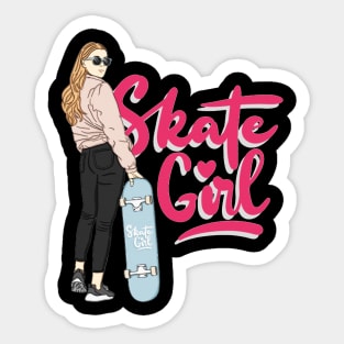 skate girl Sticker